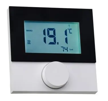 Connect2 ruimte-regelaar draadloos LCD Wit/Zwart Verwarmen / Koelen